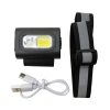YJ-A001 (LED+COB) luz frontal de plástico recargable luz frontal de ciclismo luz de campamento al aire libre lámpara de mina lámpara principal de mantenimiento abrazadera portátil de silicona lámpara de succión magnética para correr Specification image